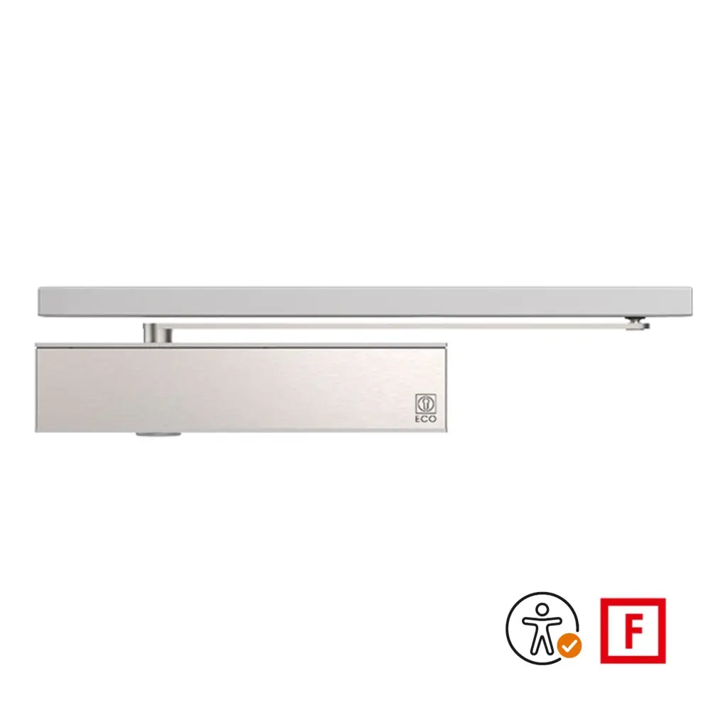 Türschließer mit Gleitschiene ECO Schulte Newton TS-62 – EN 2–5 | Komplett-Set inkl. Montageplatte – Bild 1